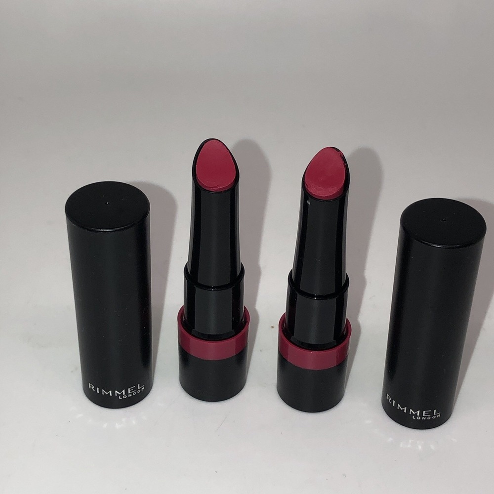 LOT OF 2 RIMMEL LASTING FINISH EXTREME LIPSTICK 130 BUZZ'N 0.08oz EACH